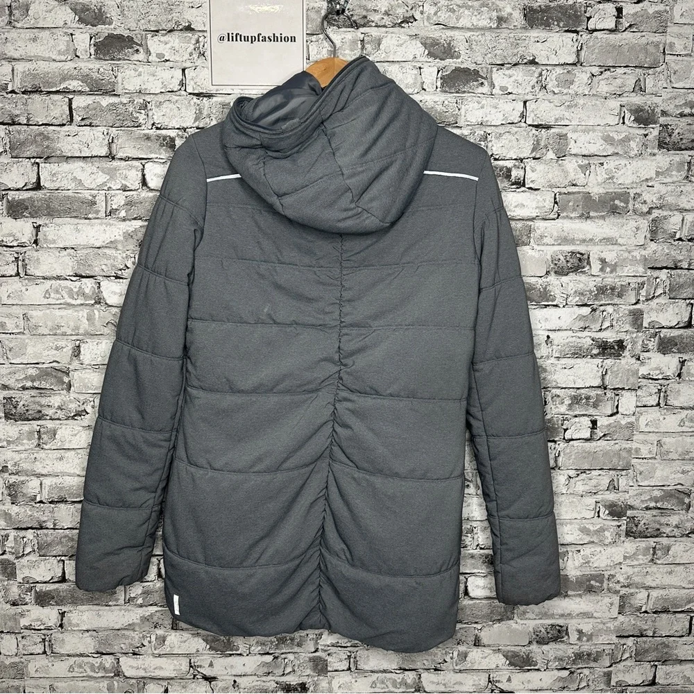 EUC Zella Women’s Daphne Hooded Charcoal Puffer Jacket Size Small (RN 58655) - Picture 6 of 16